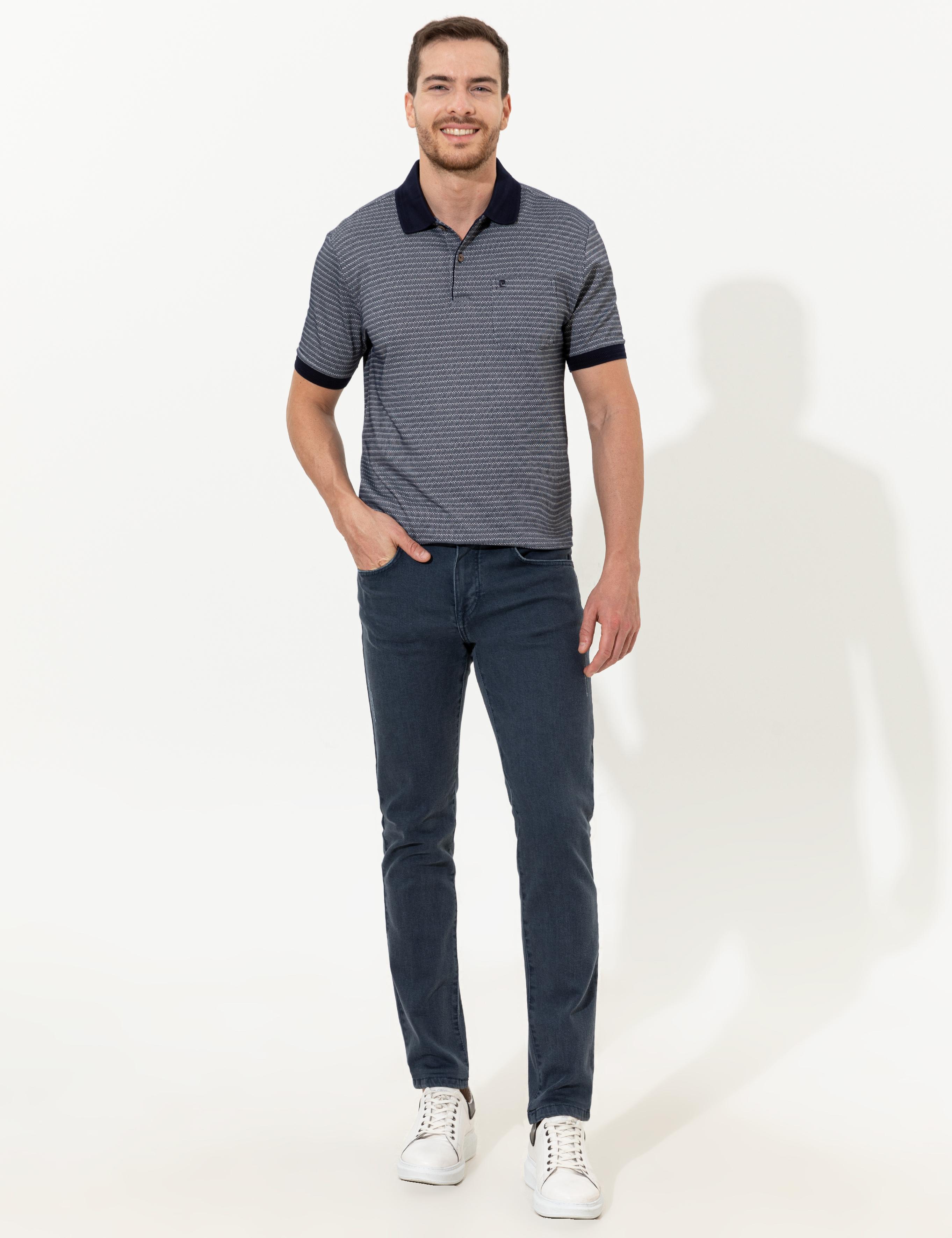 Lacivert Regular Fit Polo Yaka Tişört