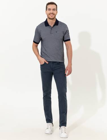 Lacivert Regular Fit Polo Yaka Tişört