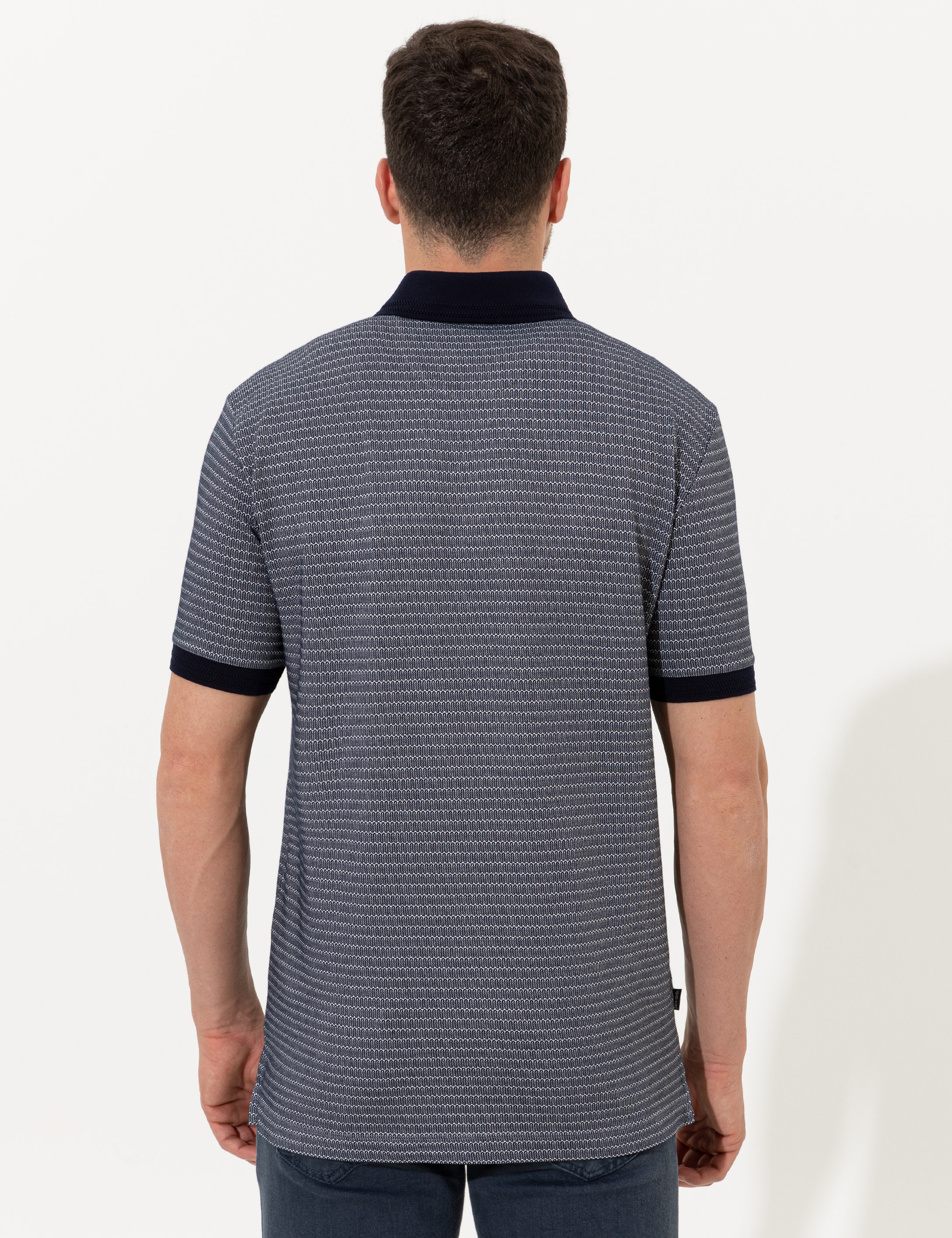 Lacivert Regular Fit Polo Yaka Tişört - Image 5