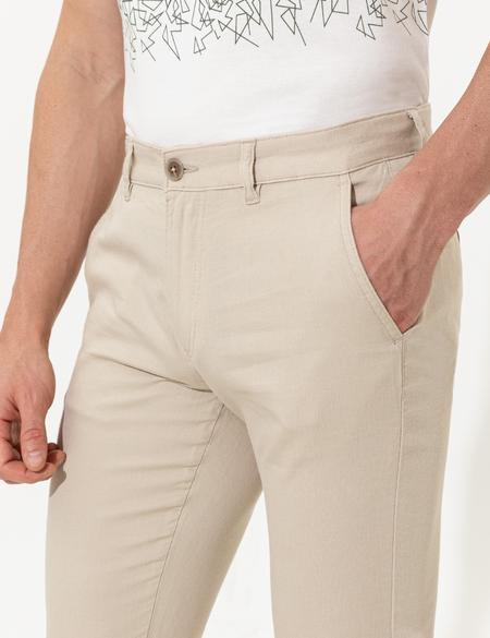 Bej Slim Fit Kanvas Pantolon - 50251503147