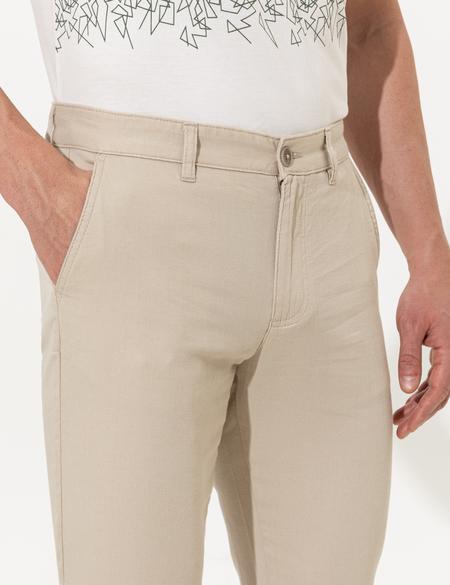 Bej Slim Fit Kanvas Pantolon - 50251503147