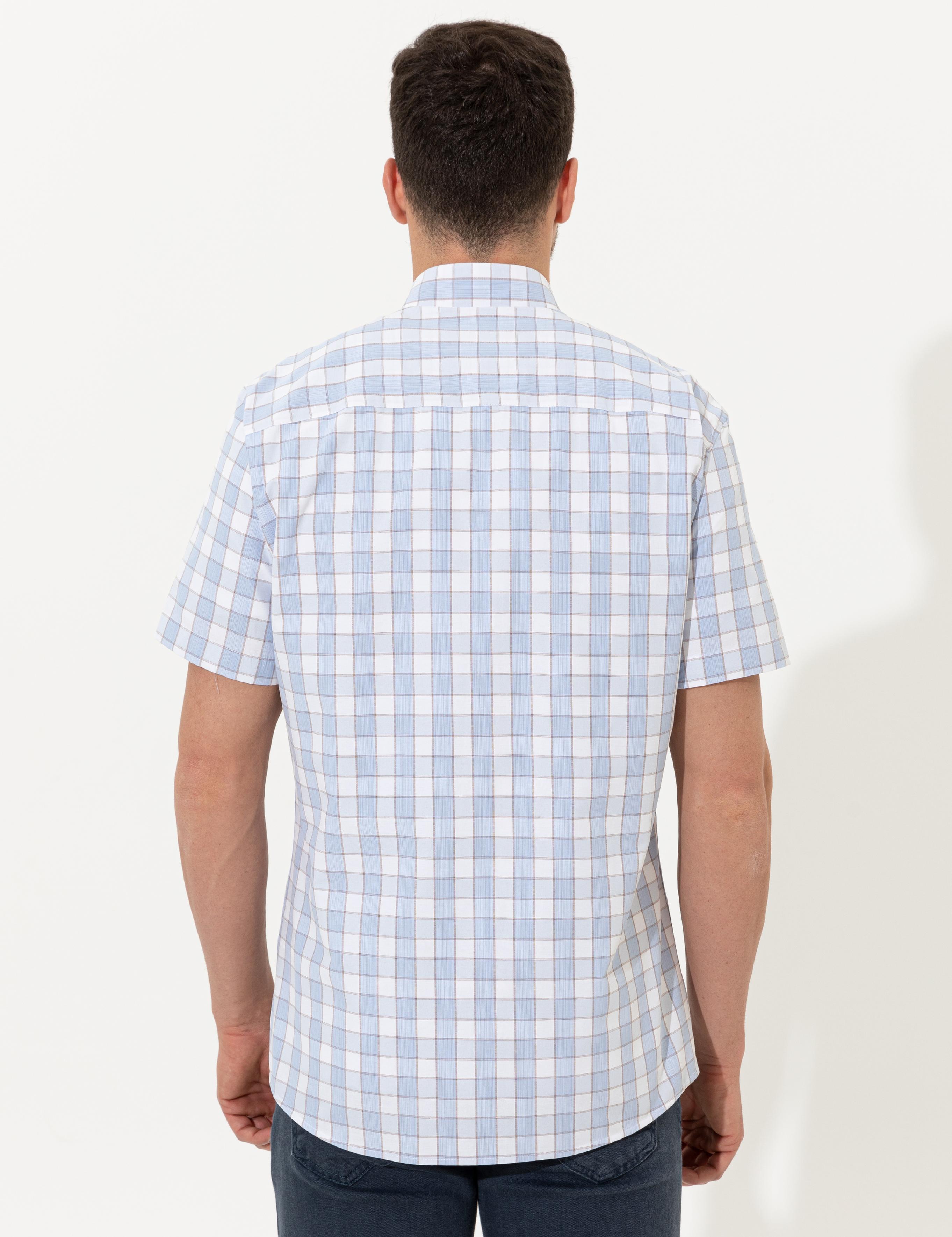 Açık Mavi Regular Fit Kısa Kollu Gömlek