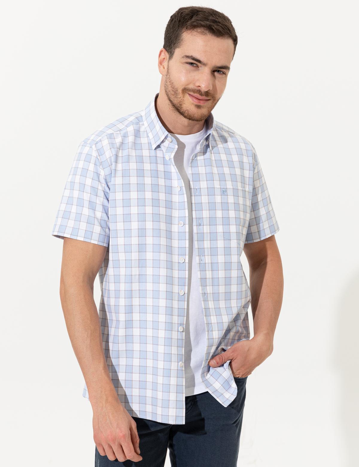 Açık Mavi Regular Fit Kısa Kollu Gömlek - 50249666008