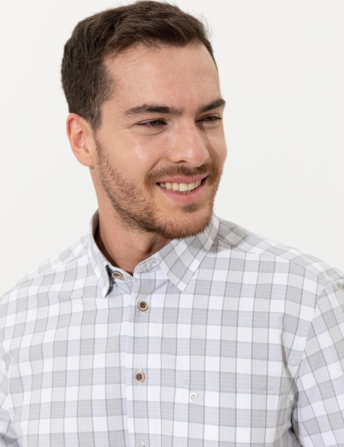 Gri Regular Fit Kısa Kollu Gömlek - 50249666018