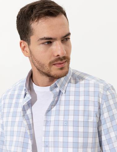 Açık Mavi Regular Fit Kısa Kollu Gömlek