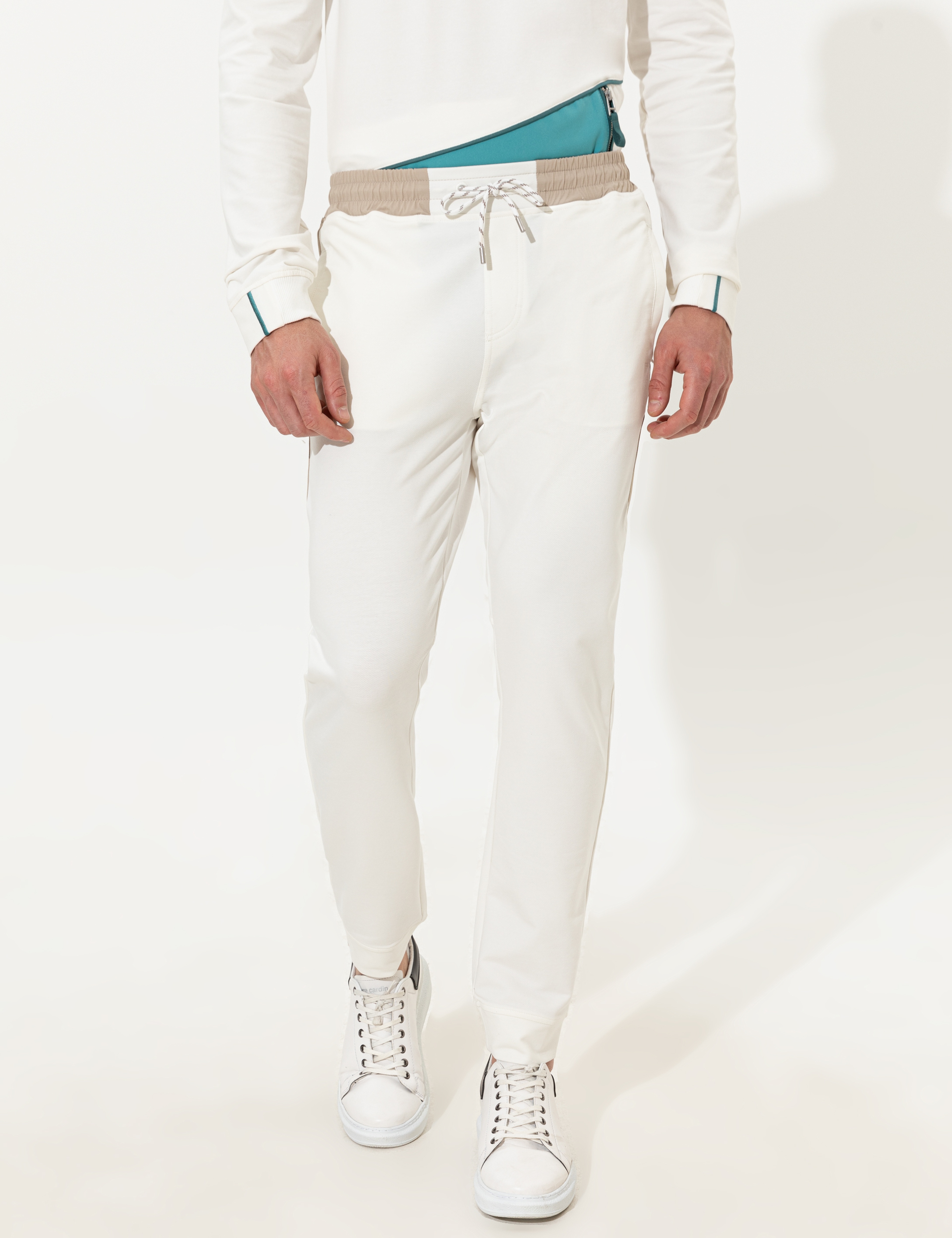 Ekru Extra Slim Fit Eşofman Altı - Image 2