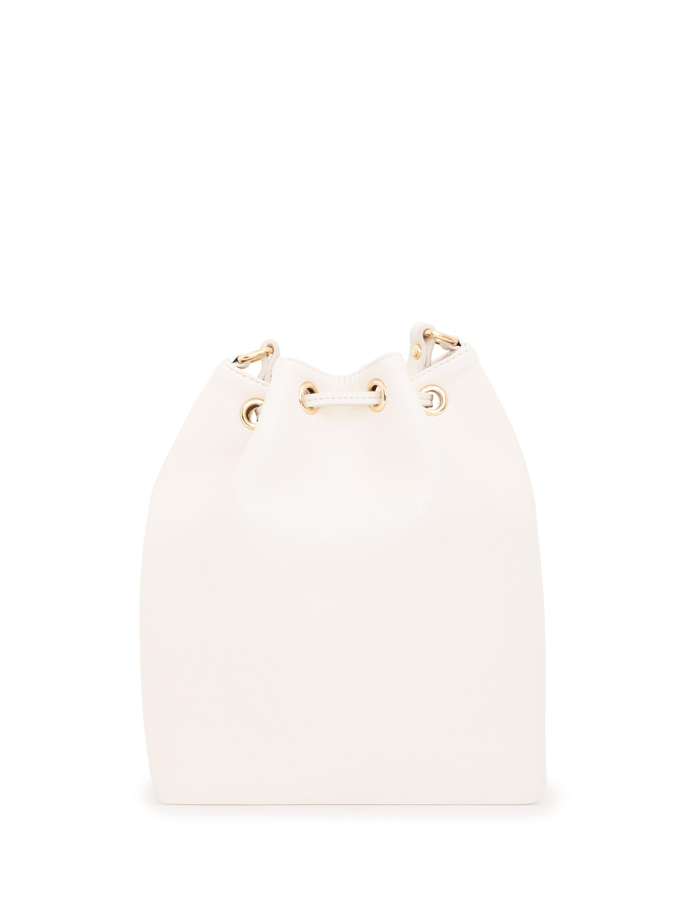 Beyaz Büzgülü Çanta