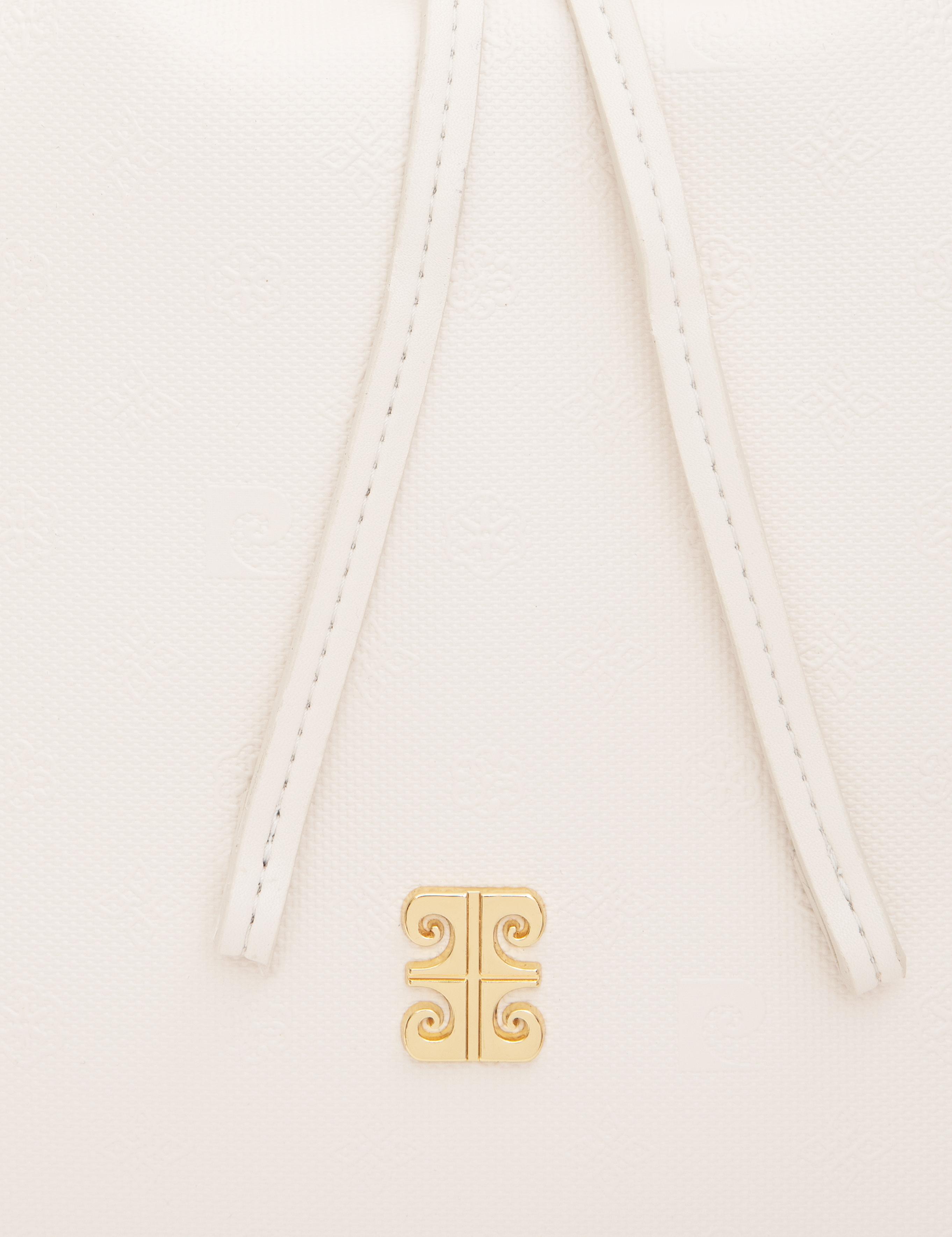 Beyaz Büzgülü Çanta