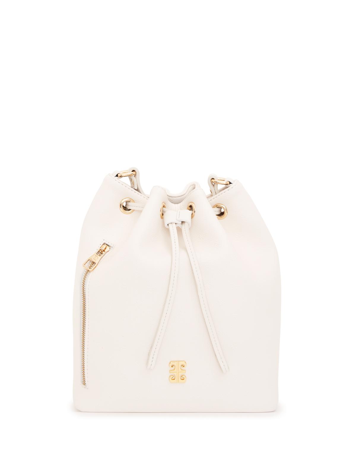 Beyaz Büzgülü Çanta - 50261497004