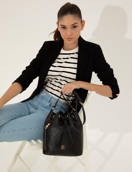 Siyah Büzgülü Çanta - 50297775001