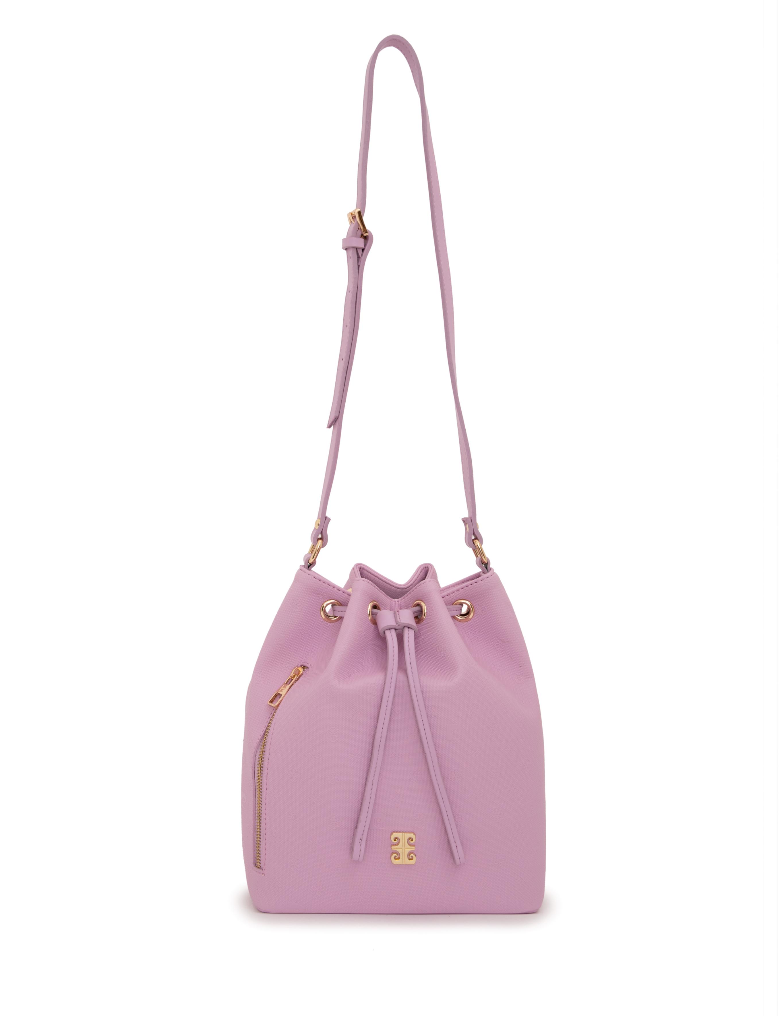 Mor Büzgülü Çanta