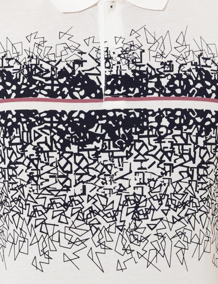 Lacivert Slim Fit Baskılı Polo Yaka Tişört - 50250533021