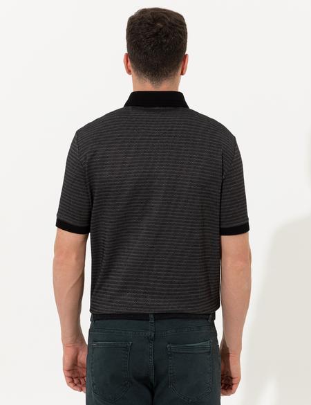 Siyah Regular Fit Polo Yaka Tişört - 50250225033