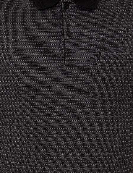 Siyah Regular Fit Polo Yaka Tişört - 50250225033