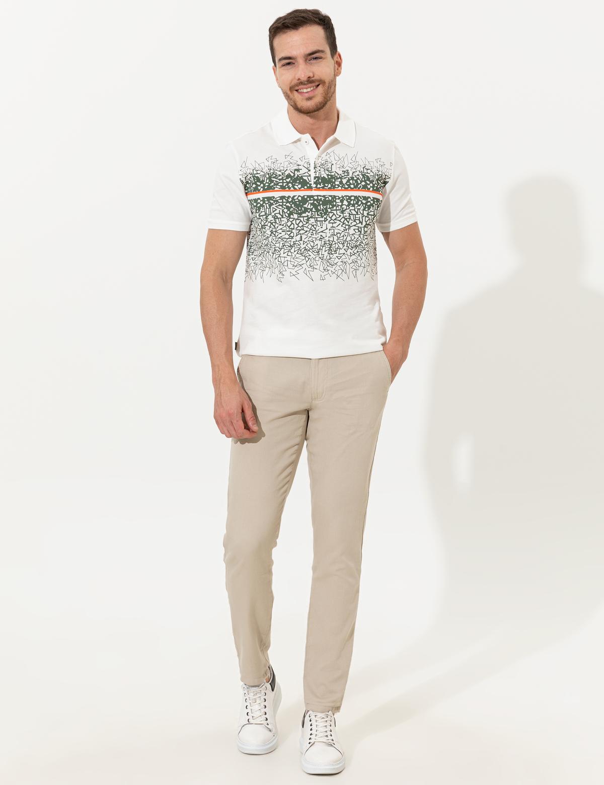 Haki Slim Fit Polo Yaka Tişört - 50250533019