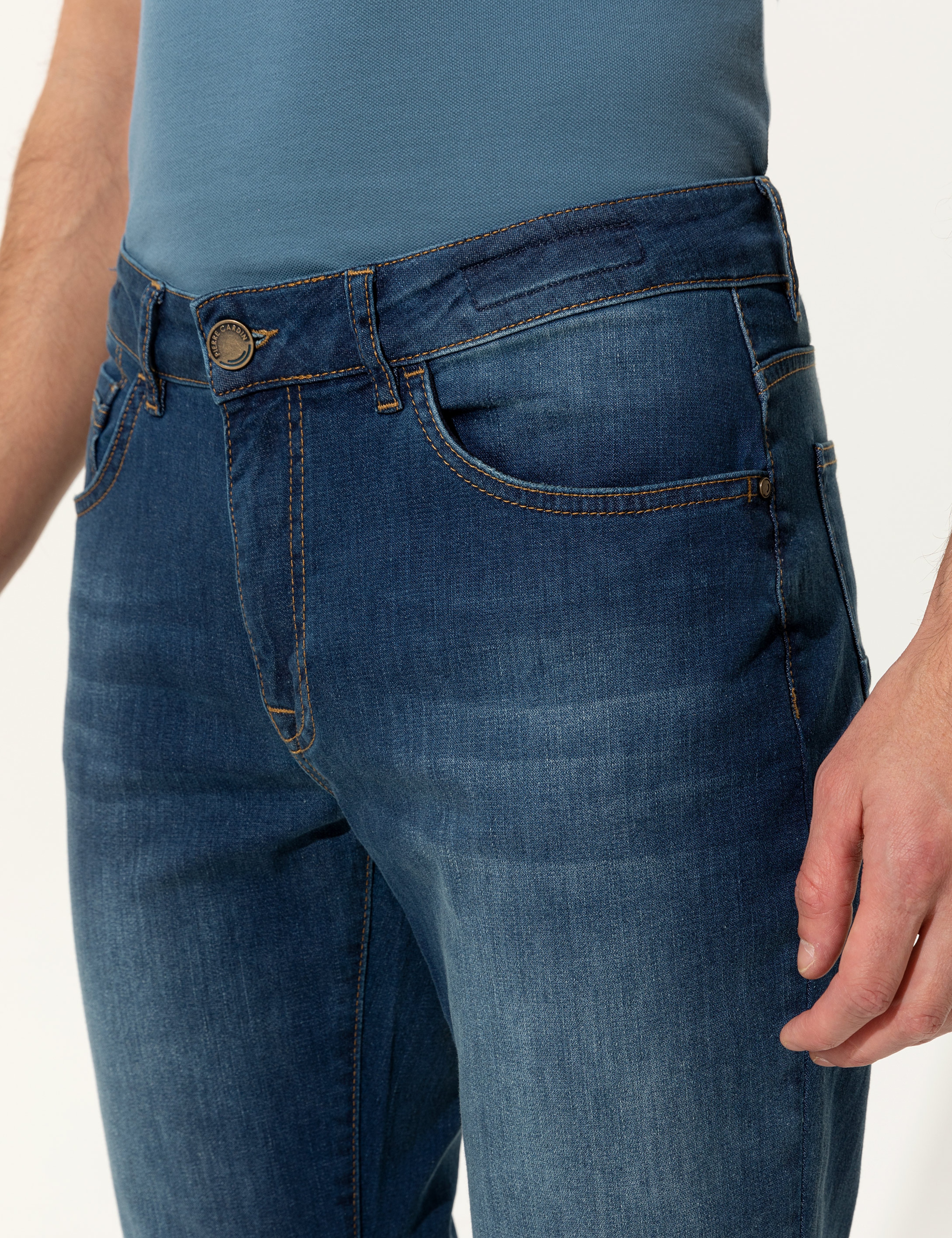 İndigo Straight Fit Jean Pantolon - Image 5