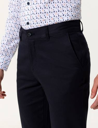 Lacivert Regular Fit Kanvas Pantolon