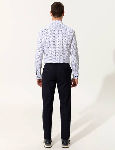 Lacivert Regular Fit Kanvas Pantolon