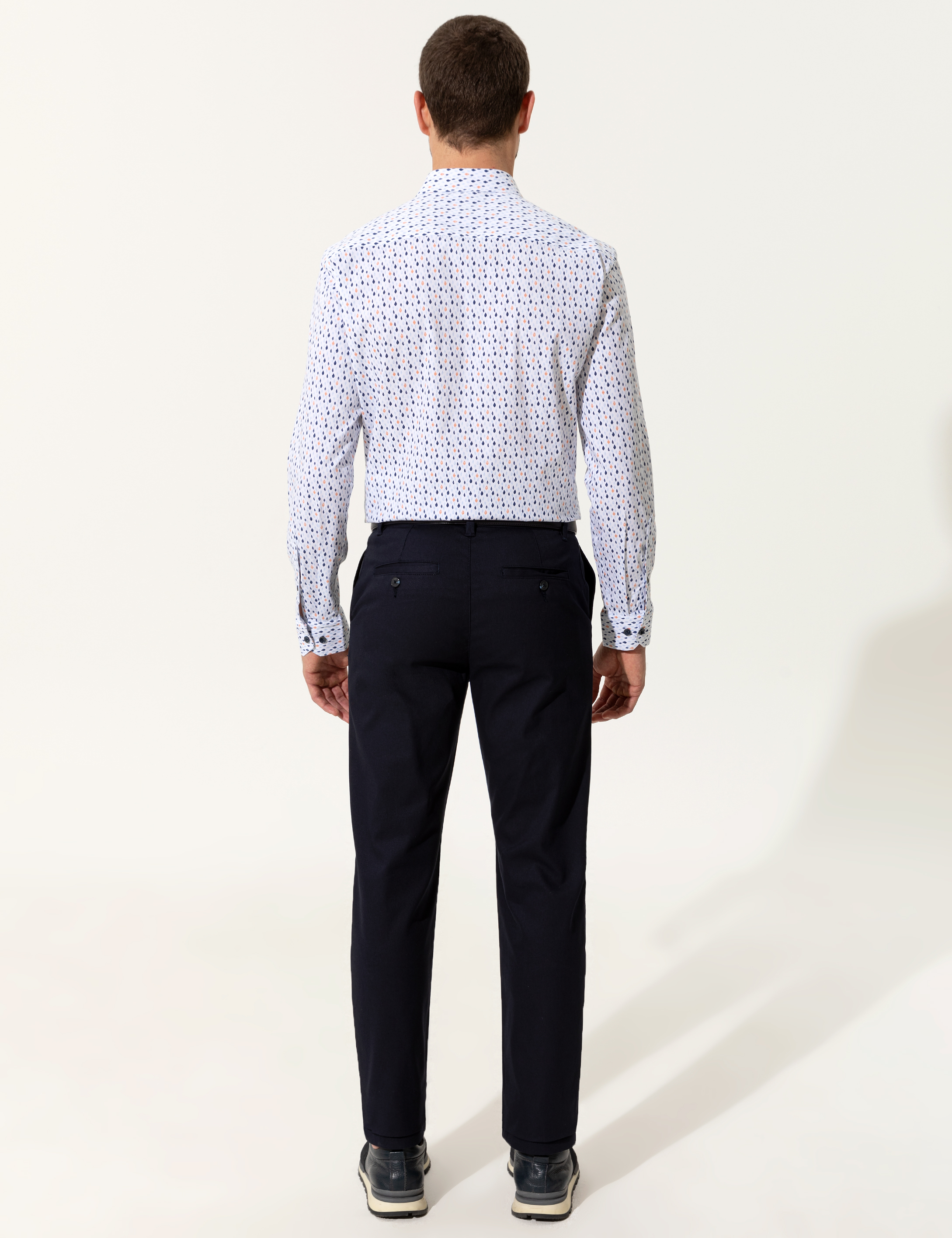 Lacivert Regular Fit Kanvas Pantolon