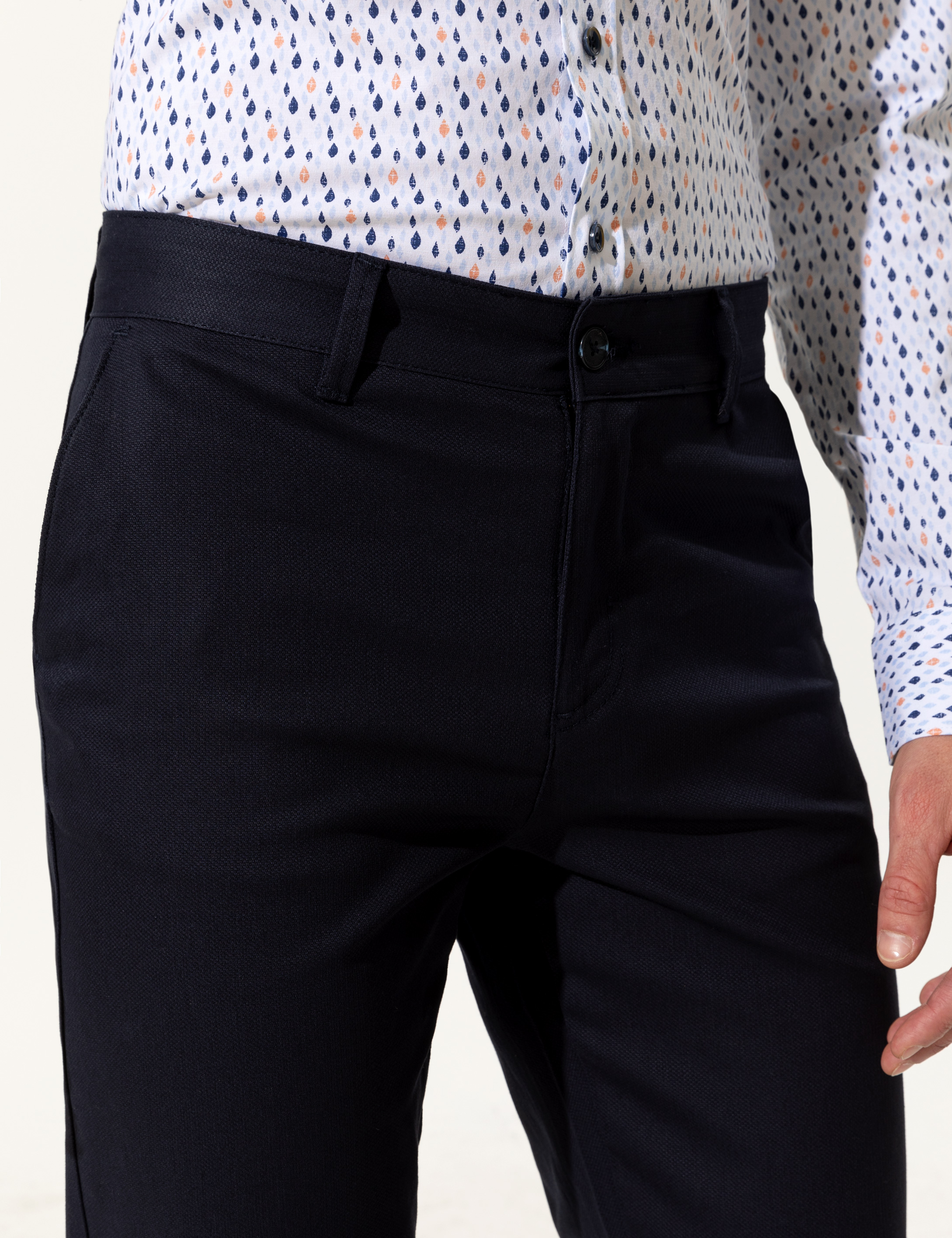 Lacivert Regular Fit Kanvas Pantolon - Image 4
