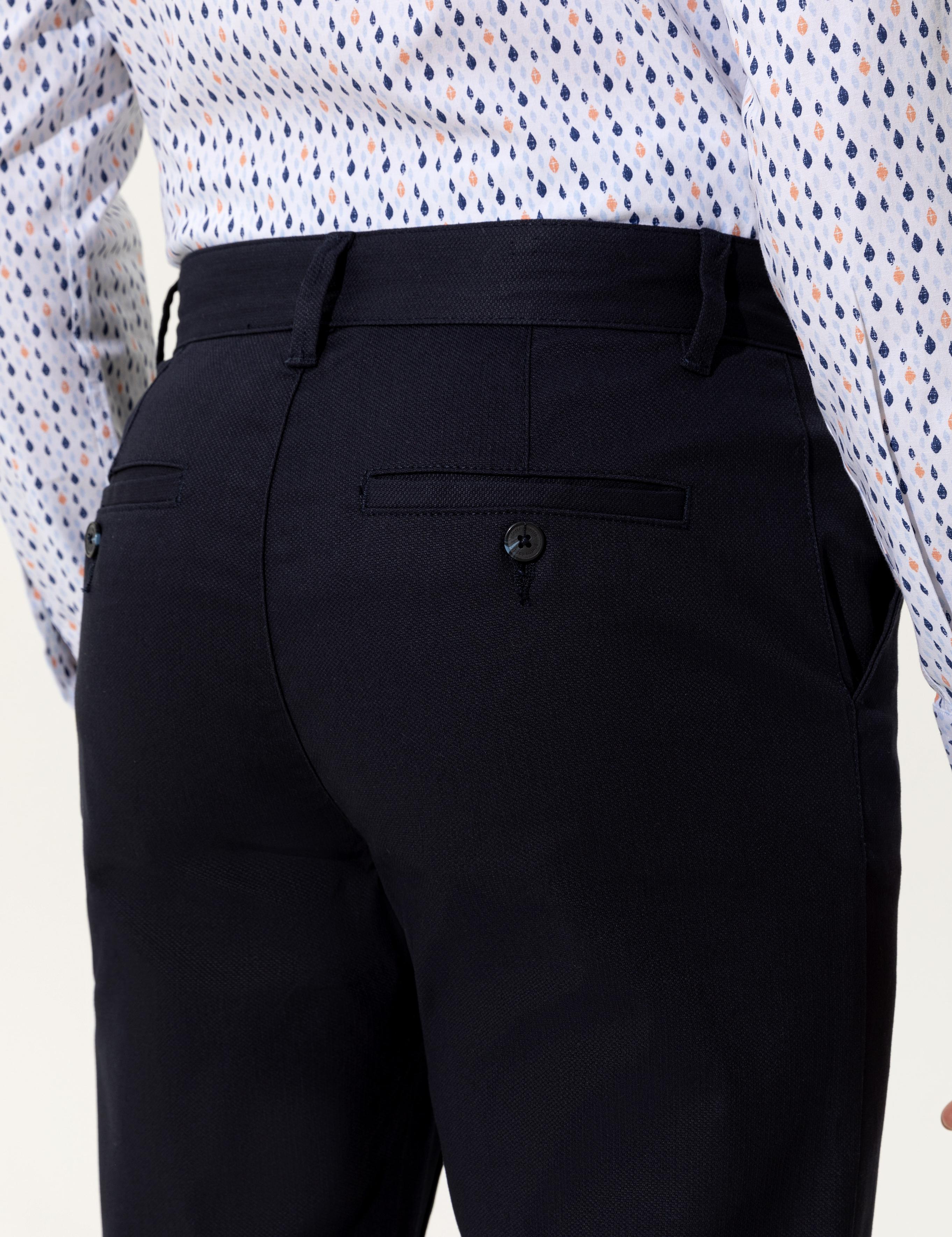 Lacivert Regular Fit Kanvas Pantolon