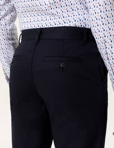Lacivert Regular Fit Kanvas Pantolon