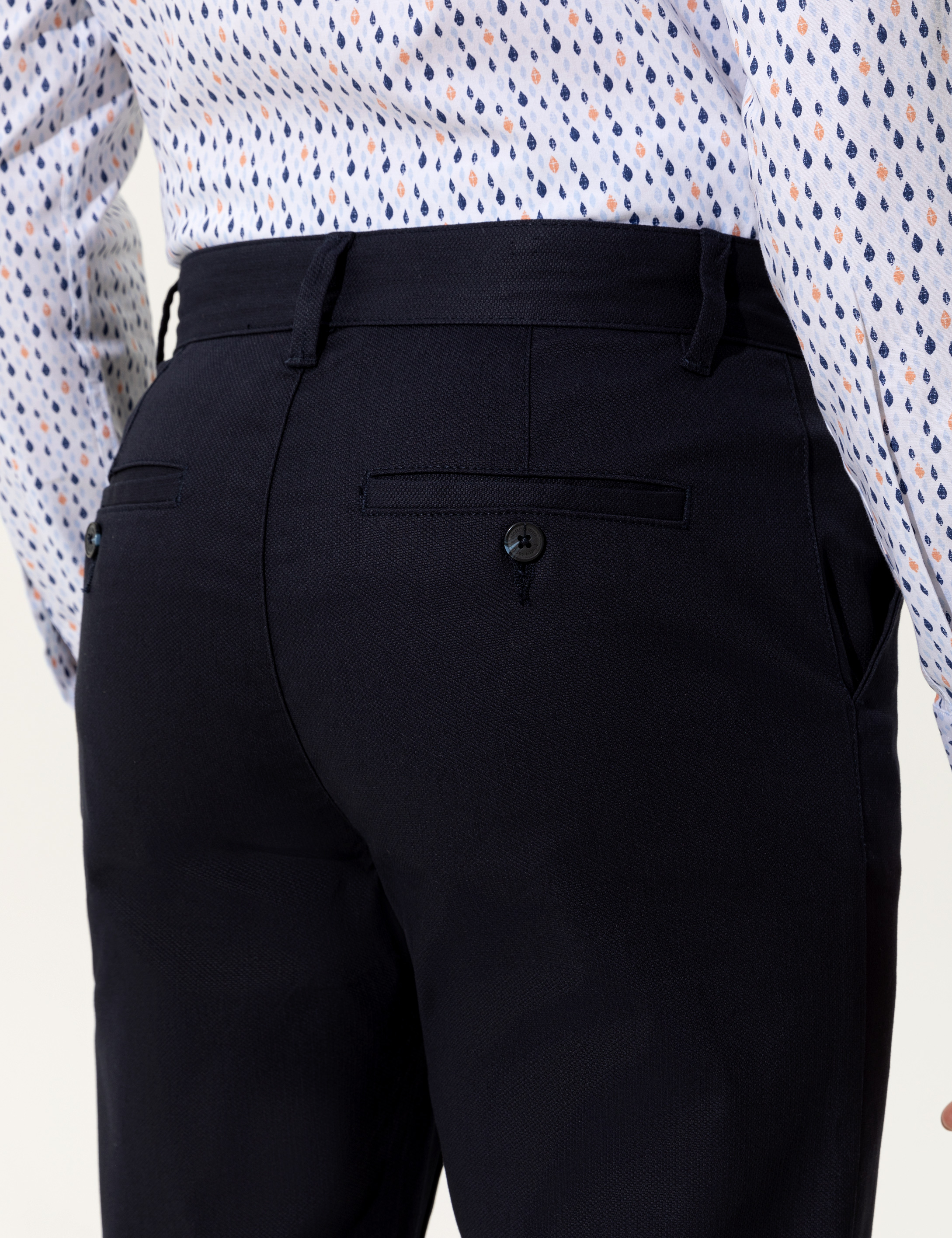 Lacivert Regular Fit Kanvas Pantolon - Image 6