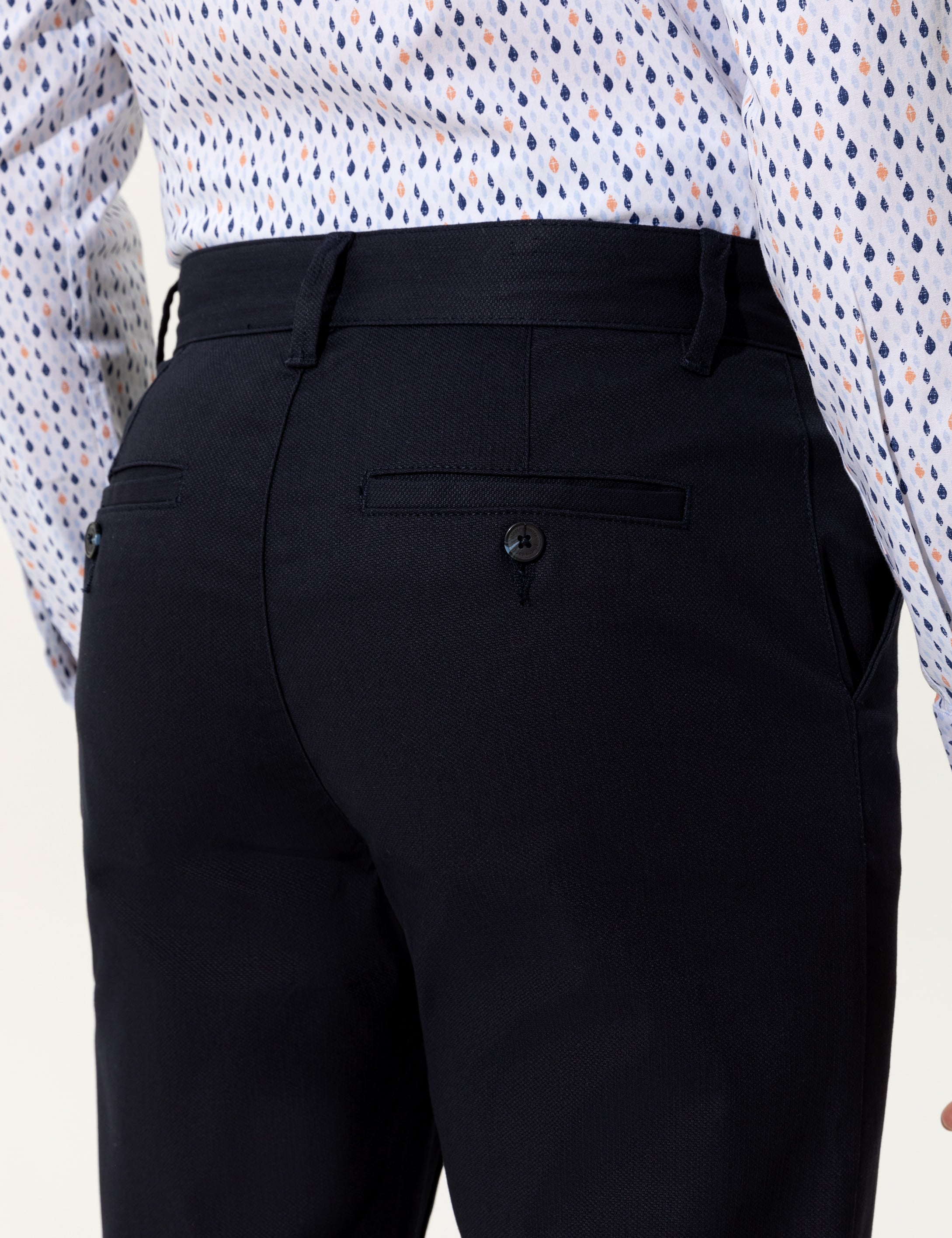 Lacivert Regular Fit Kanvas Pantolon