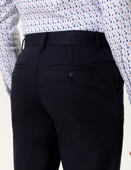 Lacivert Regular Fit Kanvas Pantolon - 50251035070