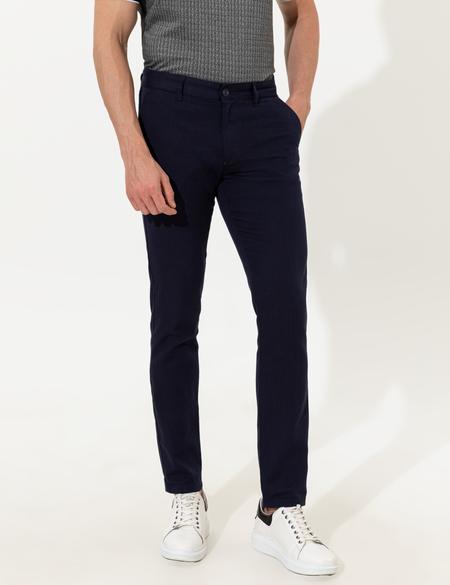 Açık Lacivert Slim Fit Kanvas Pantolon - 50251503211