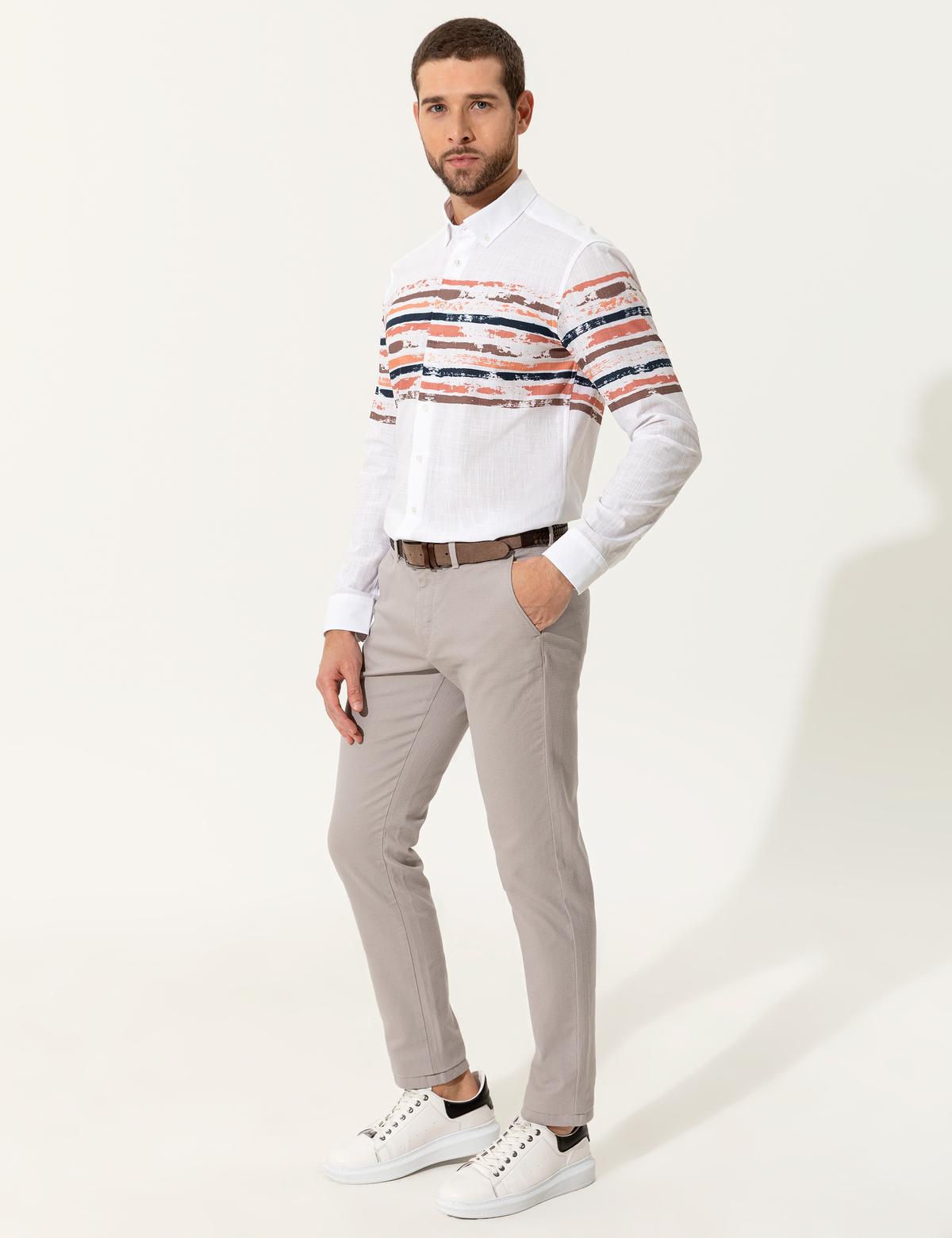 Taş Slim Fit Kanvas Pantolon