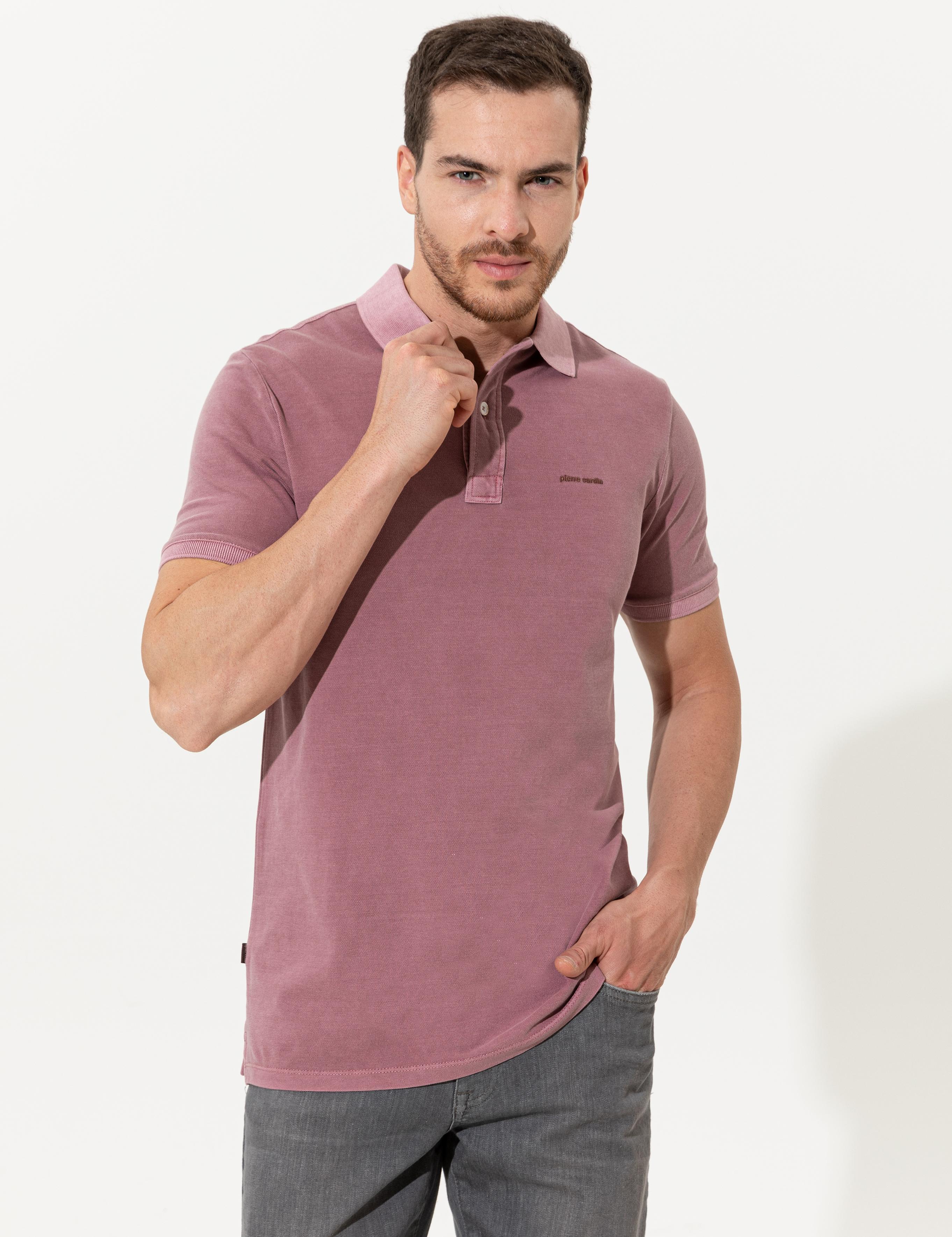 Gül Kurusu Slim Fit Polo Yaka Tişört