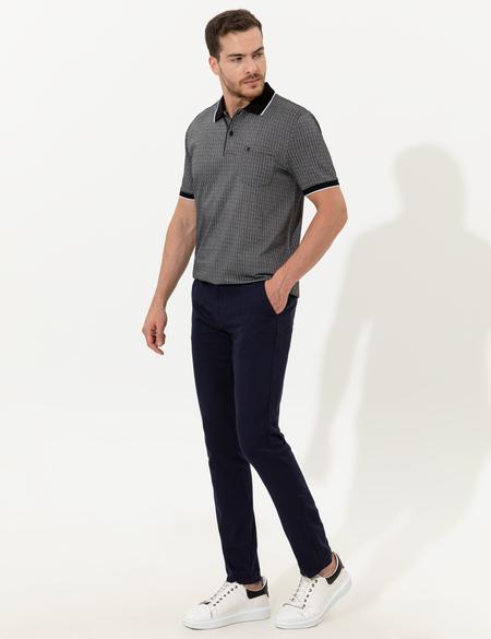 Siyah Regular Fit Polo Yaka Cepli Tişört - 50249873005