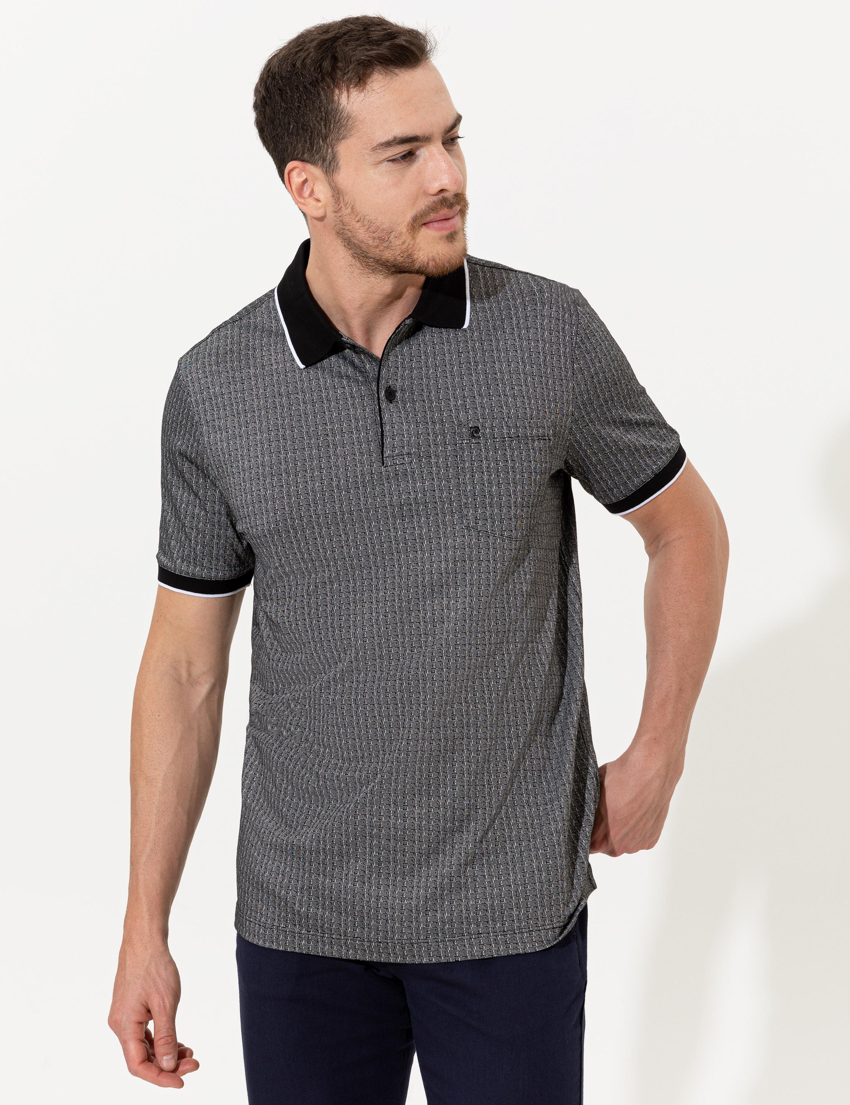 Siyah Regular Fit Polo Yaka Cepli Tişört