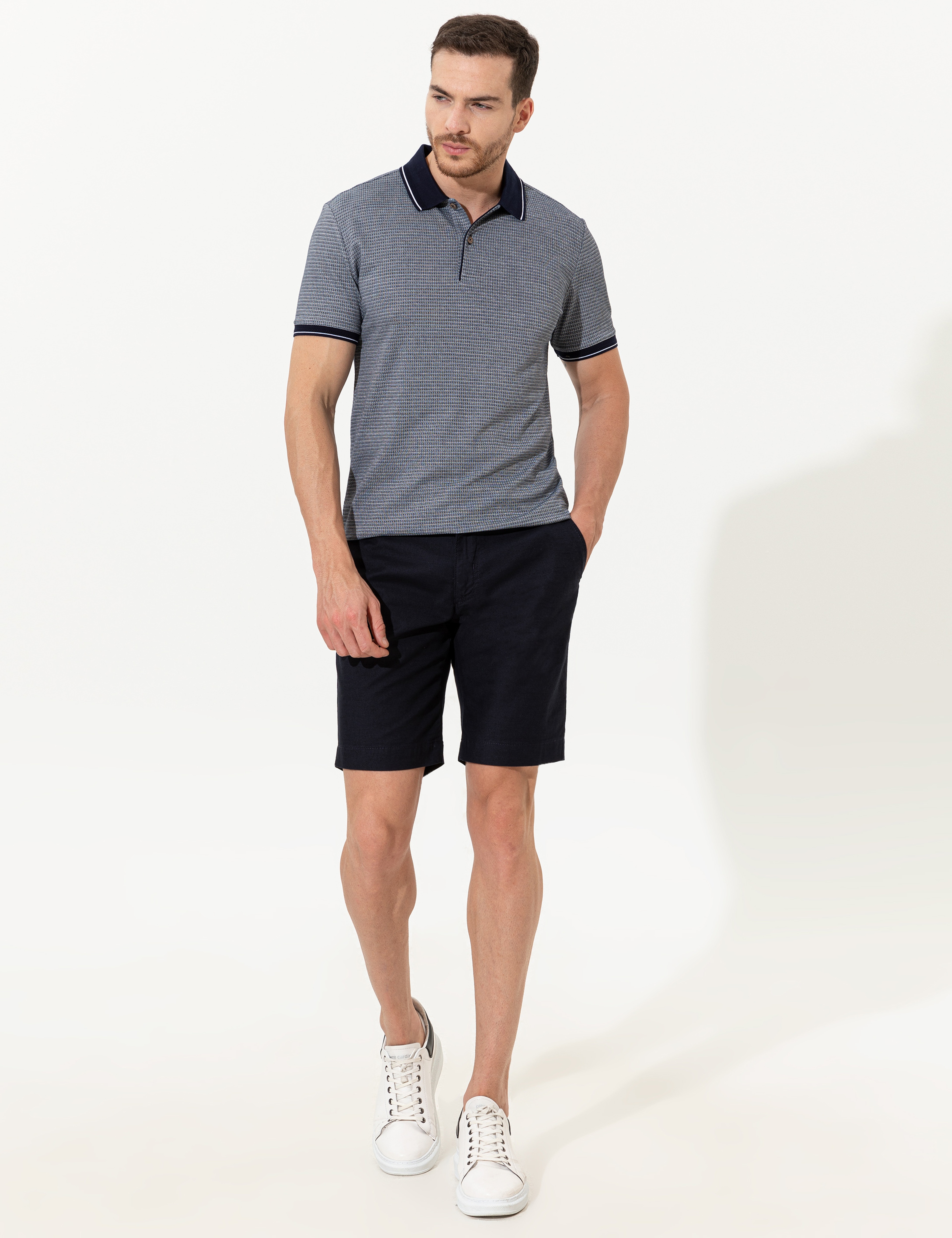 Lacivert Slim Fit Polo Yaka Tişört