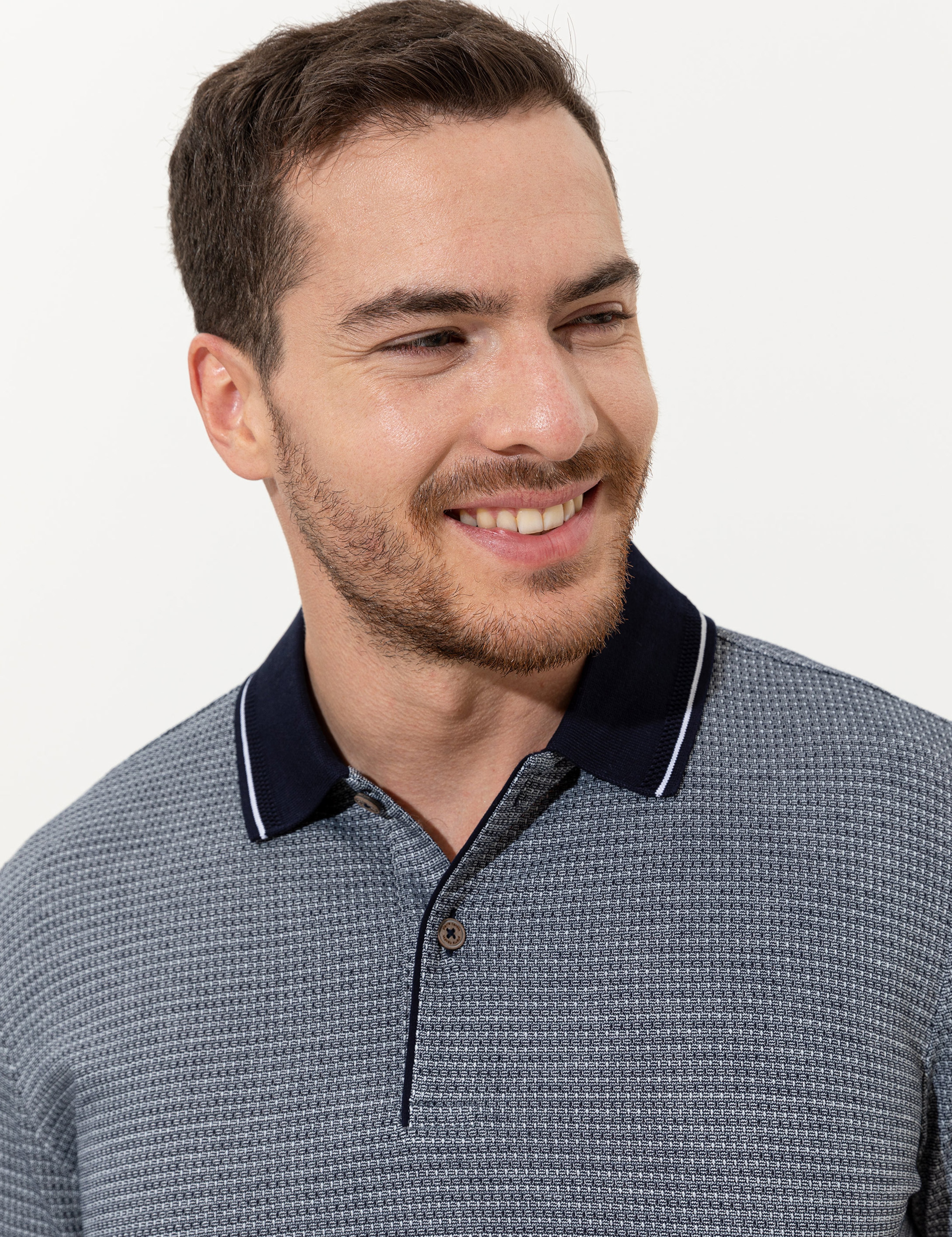 Lacivert Slim Fit Polo Yaka Tişört - Image 2