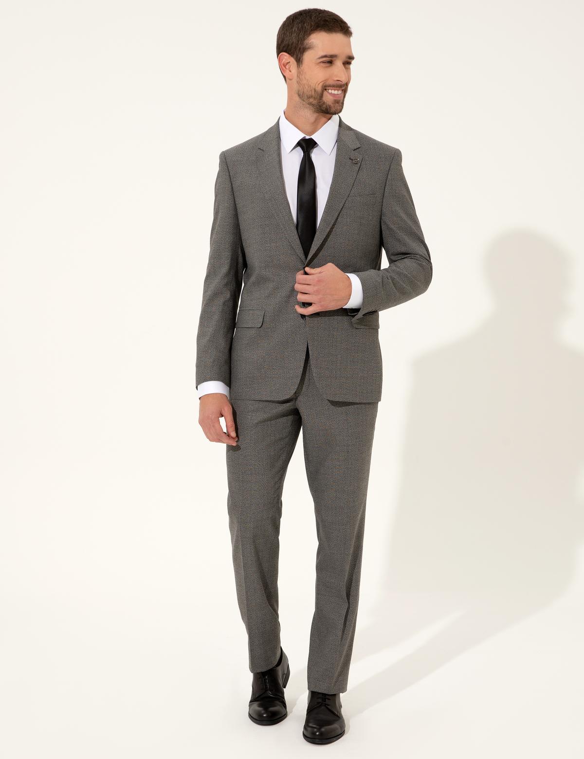 Füme Slim Fit Takım Elbise