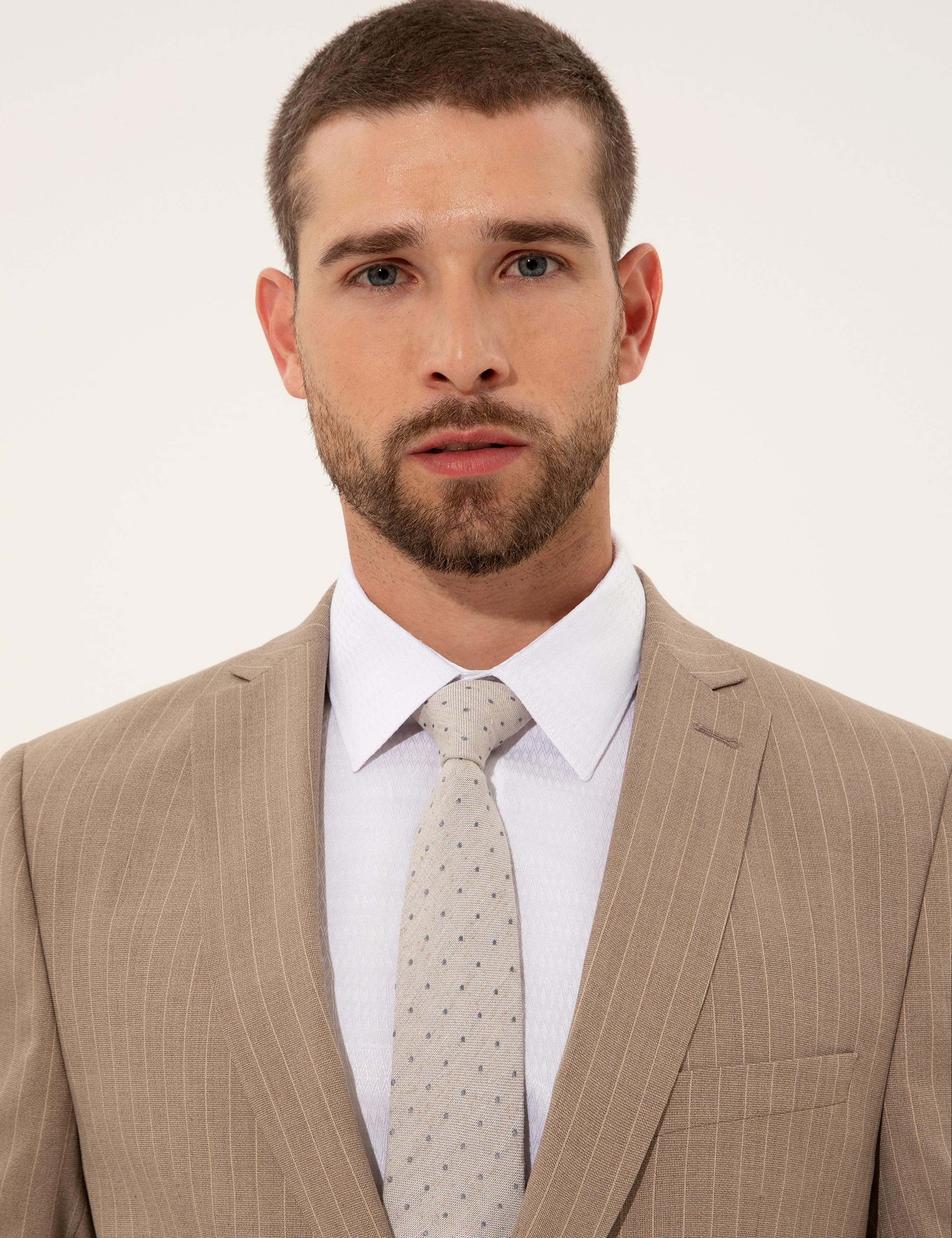 Açık Kahverengi Slim Fit Takım Elbise