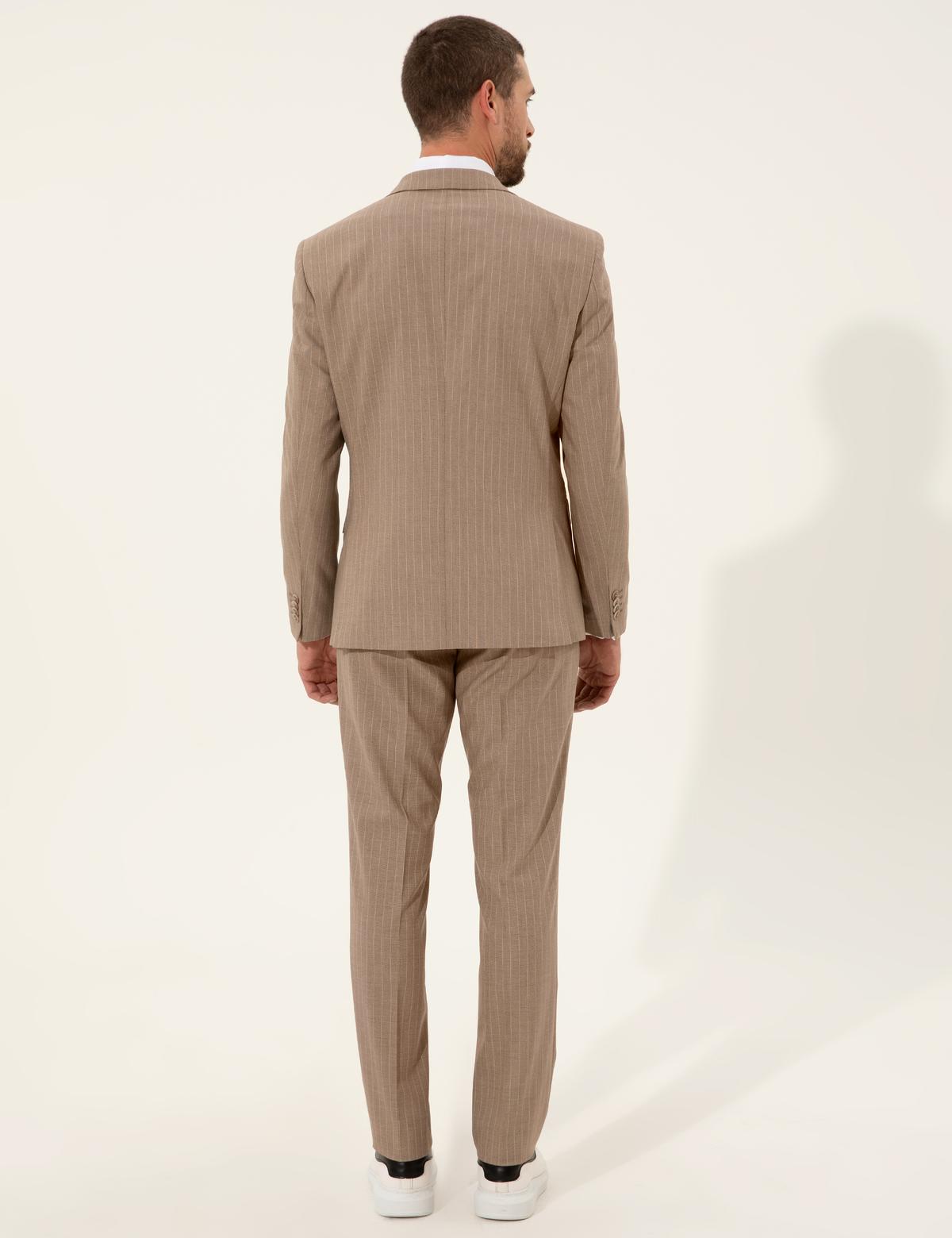 Açık Kahverengi Slim Fit Takım Elbise - 50251847012