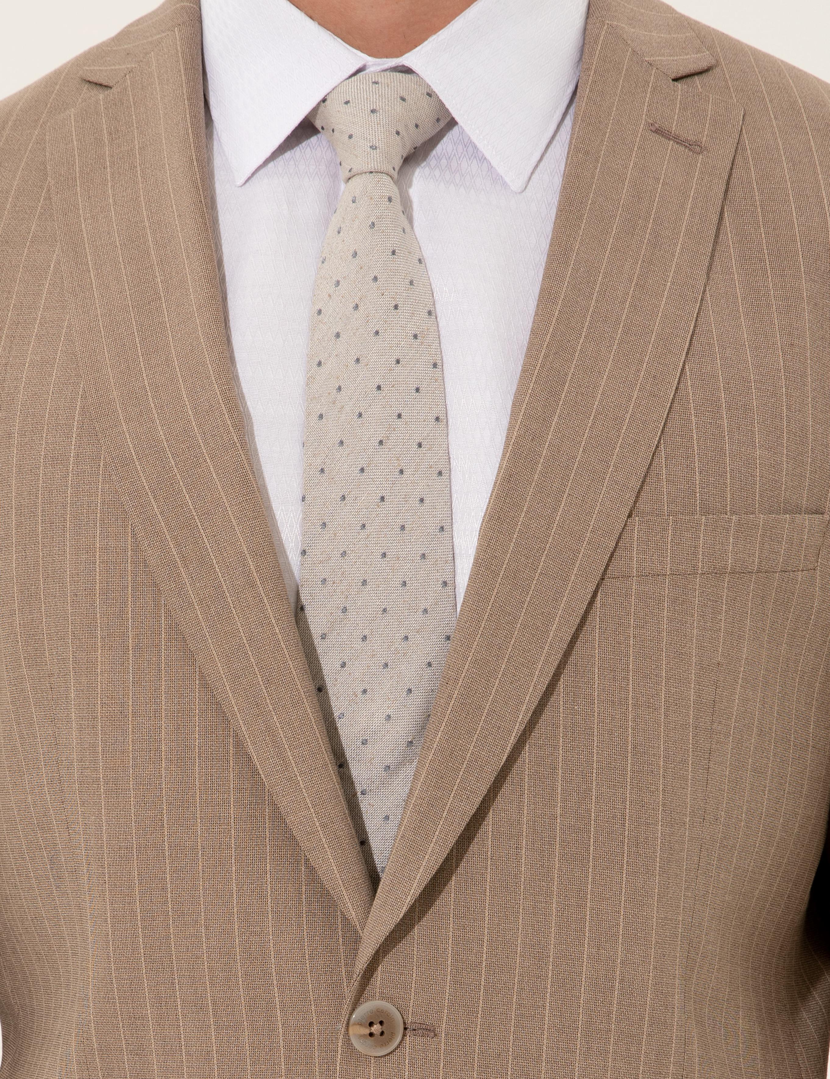 Açık Kahverengi Slim Fit Takım Elbise