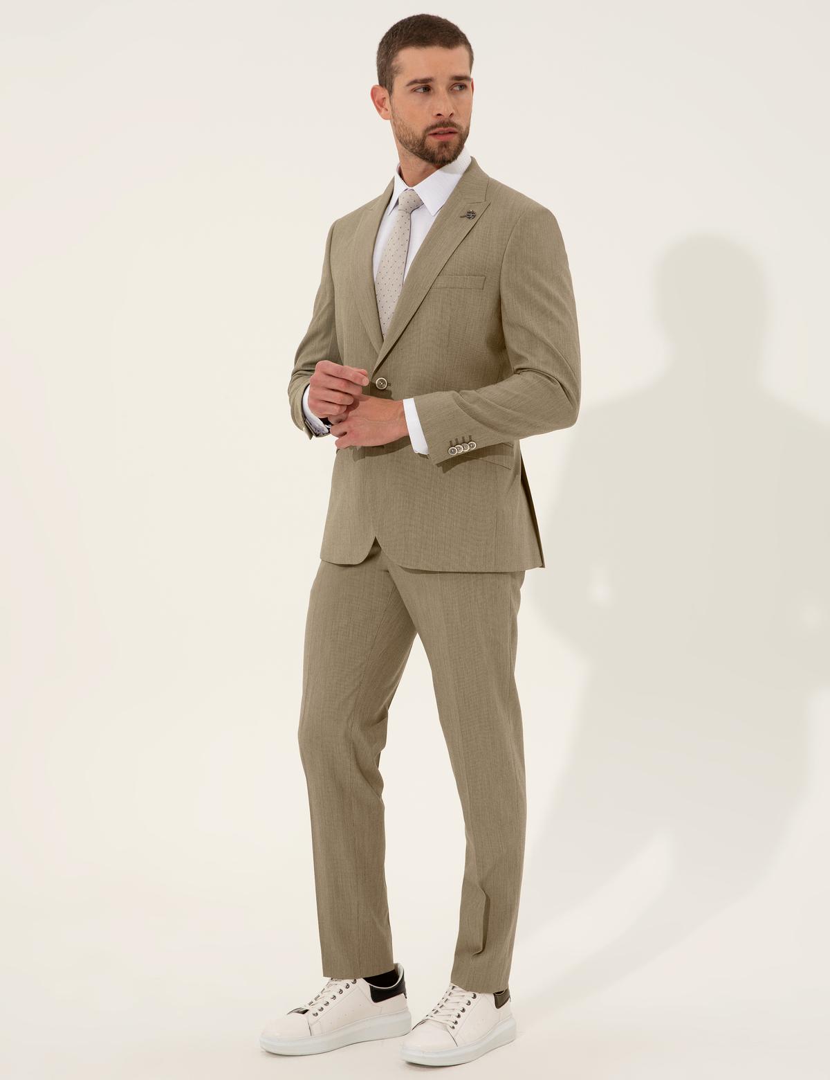 Haki Ex. Slim Fit Takım Elbise - 50248037047