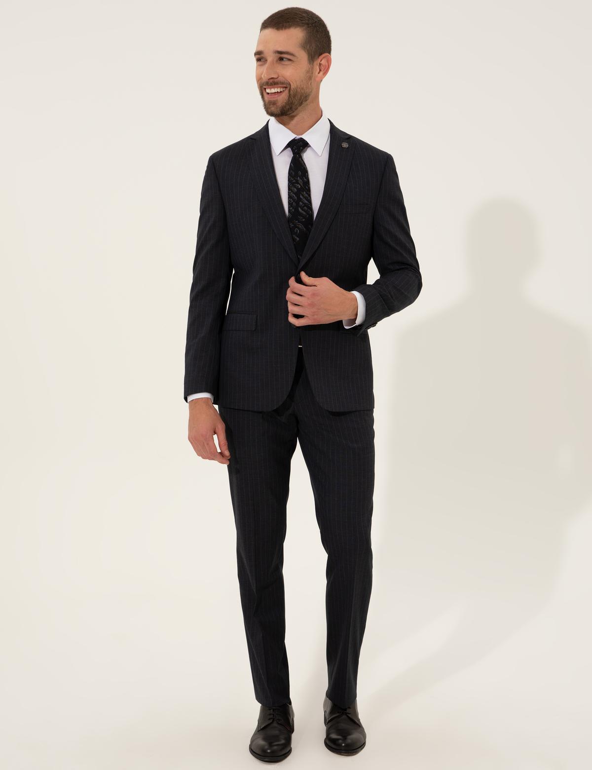 Lacivert Slim Fit Takım Elbise