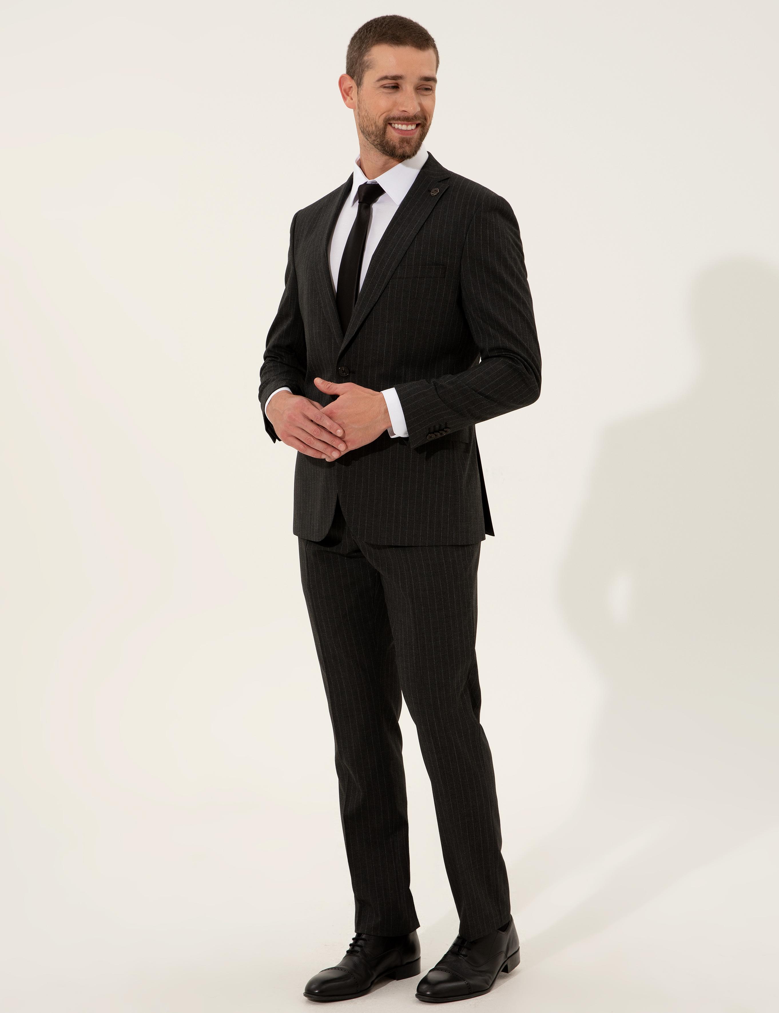 Siyah Slim Fit Takım Elbise