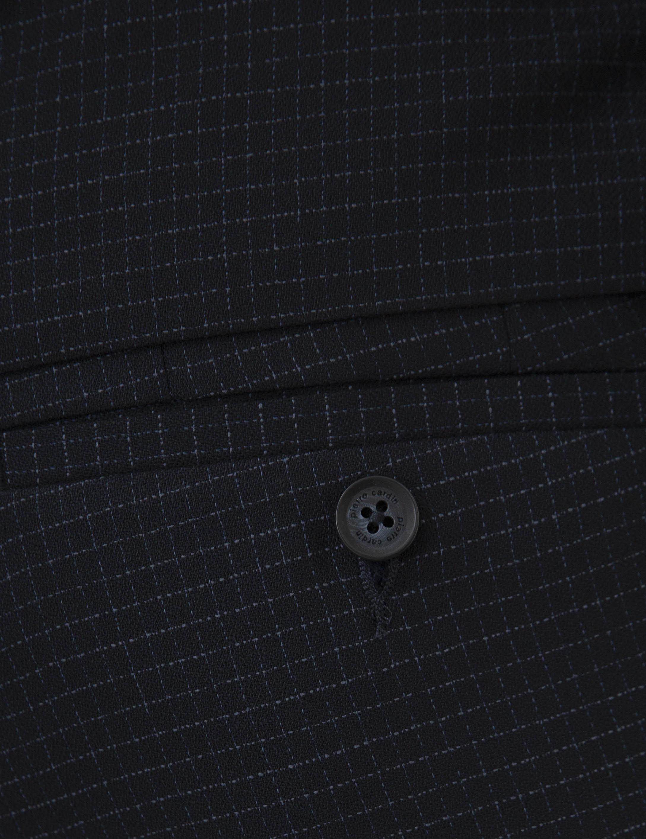 Ekose Lacivert Slim Fit Takım Elbise
