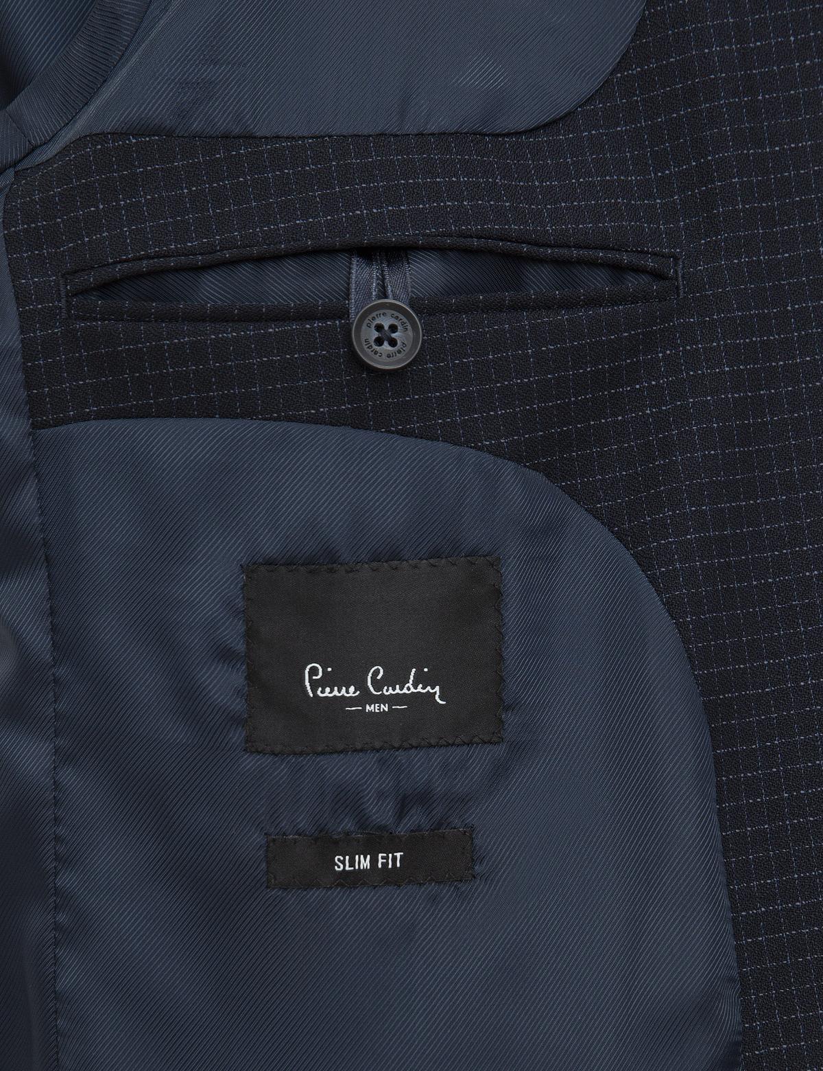 Ekose Lacivert Slim Fit Takım Elbise - 50225970005