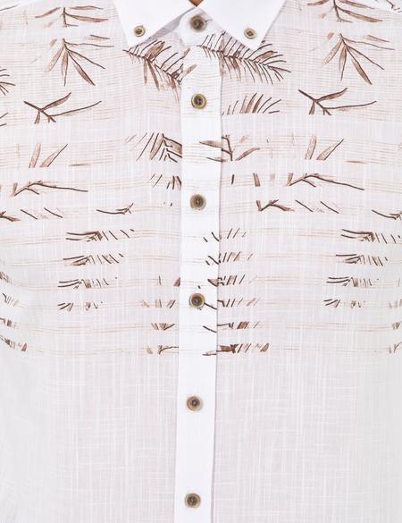 Kahverengi Slim Fit Uzun Kollu Gömlek - 50250977010