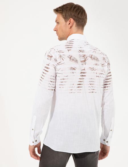 Kahverengi Slim Fit Uzun Kollu Gömlek - 50250977010