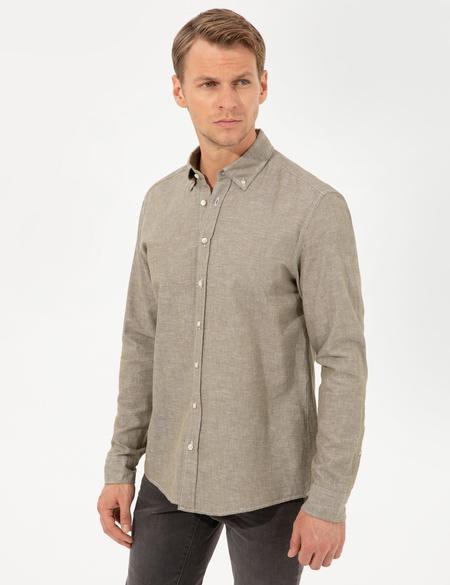 Haki Regular Fit Uzun Kollu Gömlek - 50249667058