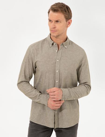 Haki Regular Fit Uzun Kollu Gömlek - 50249667058