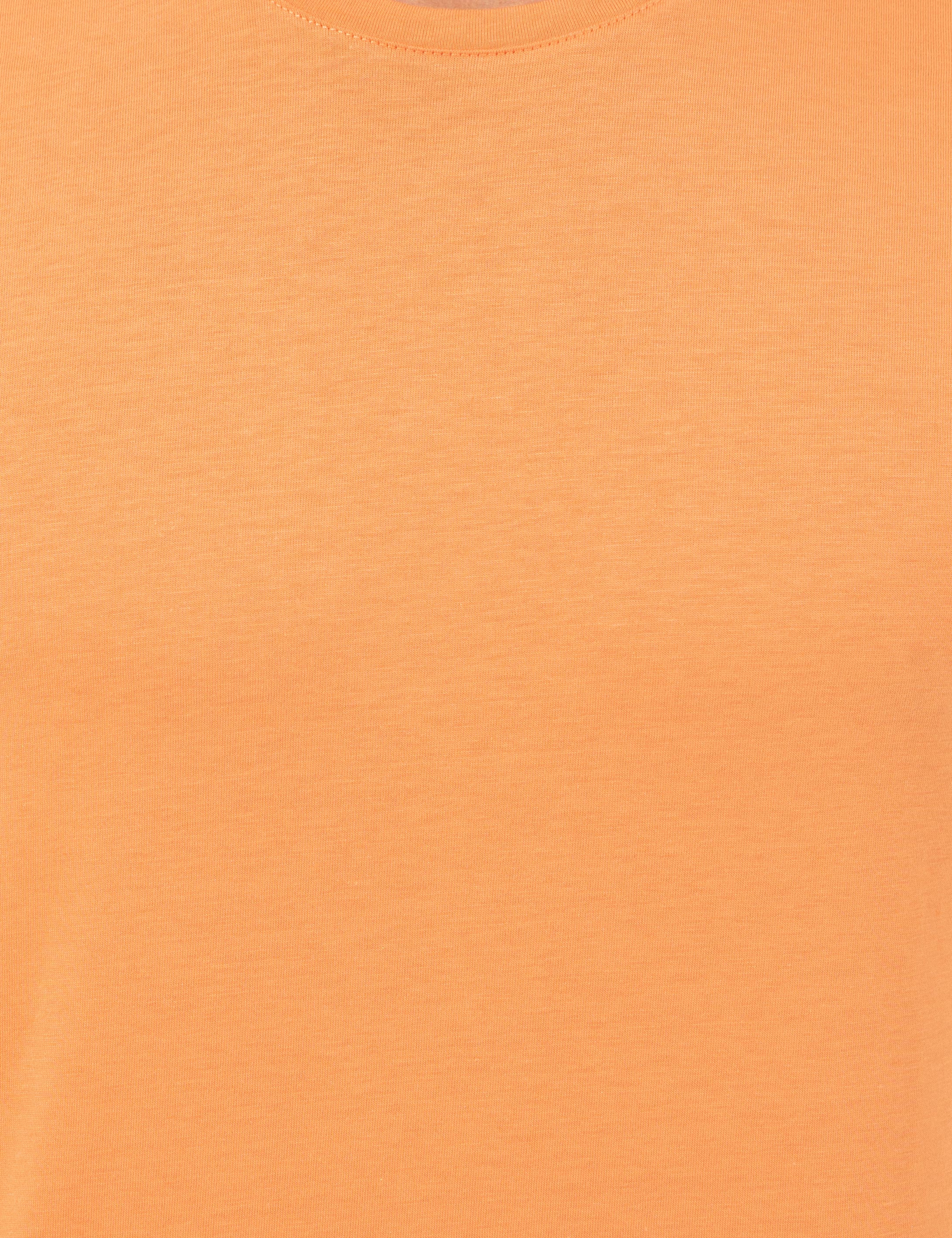 Oranj Slim Fit Baskılı Bisiklet Yaka Tişört